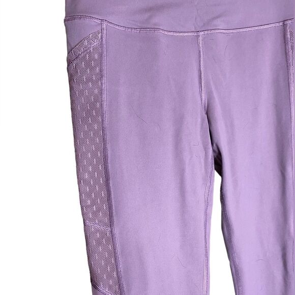 Victoria Sport Knockout Lilac Leggings with Mesh Lace Inserts & Pockets Size S - Picture 6 of 12